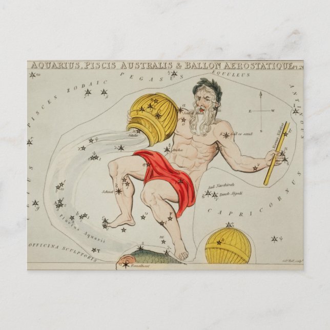 Vintage Konstellation Postkarte (Vorderseite)