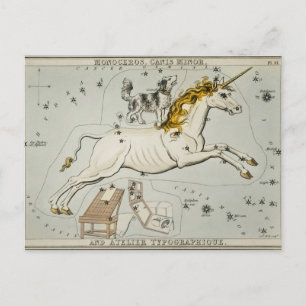 Vintage Konstellation Postkarte