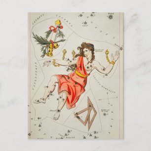 Vintage Konstellation Postkarte
