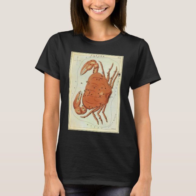 Vintage Konstellation von Krebserkrankungen, Urani T-Shirt (Vorderseite)