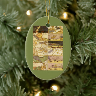 Vintage Konstellationen, antike Astronomie & Stern Keramik Ornament