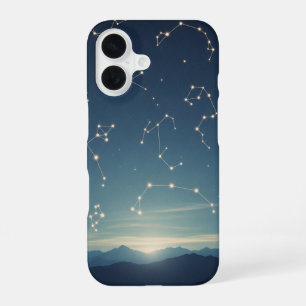 Vintage Konstellationen über den Bergen iPhone 16 Hülle