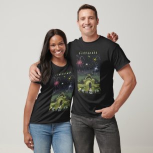Vintage-Kopenhagen-Illustration-Reiseposter T-Shirt