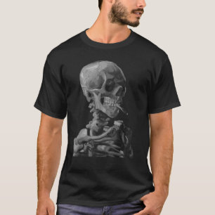 Vintage Kopf eines Skeletts Van Gogh Schädel-Van G T-Shirt