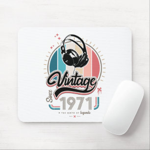 Vintage-Kopfhörer seit 1971 Mousepad