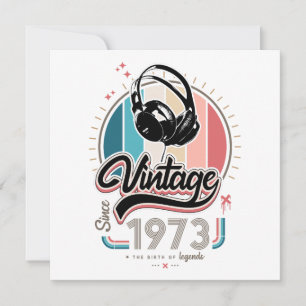 Vintage Kopfhörer seit 1973 Dankeskarte