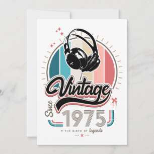 Vintage-Kopfhörer seit 1975 Einladung
