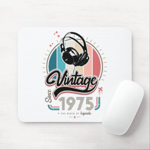 Vintage Kopfhörer seit 1975 Mousepad