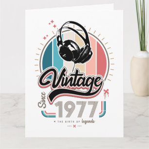 Vintage Kopfhörer seit 1977 Karte