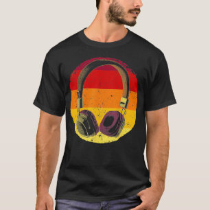 Vintage Kopfhörergestaltung für Men Women Music Pr T-Shirt