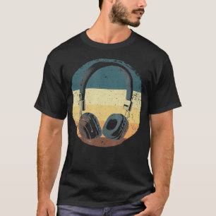 Vintage Kopfhörergestaltung für Men Women Music Pr T-Shirt