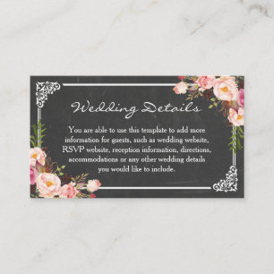 Vintage Kopfplatte Rosa Blumenkarte Beipackkarte Begleitkarte