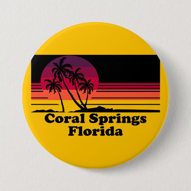 Vintage Korallenquellen Florida Button (Vorderseite)