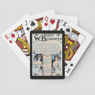 Vintage-Korsett-Werbekarten Spielkarten