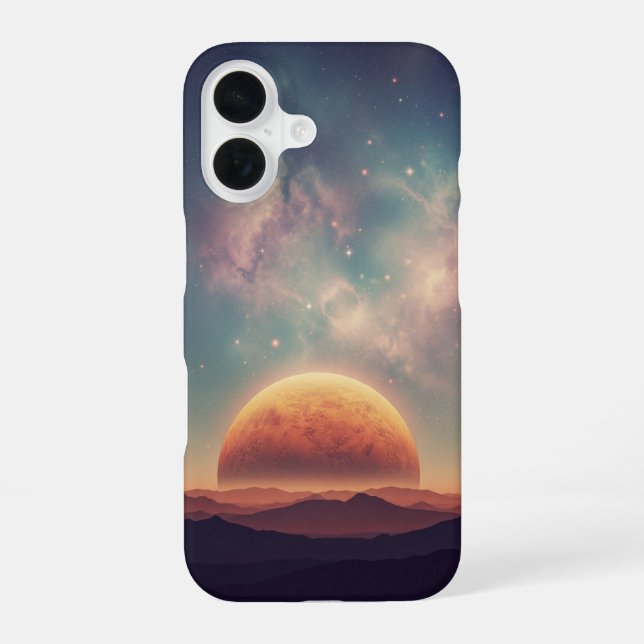 Vintage Kosmische Landschaft iPhone 16 Hülle (Rückseite)