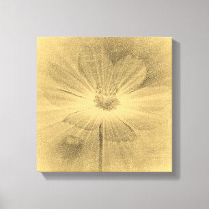 Vintage Kosmos-Blume Wrapped Canvas Leinwanddruck