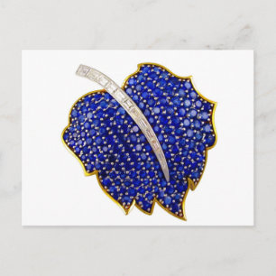 Vintage-Kostüm-Schmuck Rhinestones Diamanten Postkarte