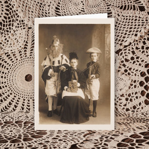 Vintage Kostümkarte Party Faltkarte Karte