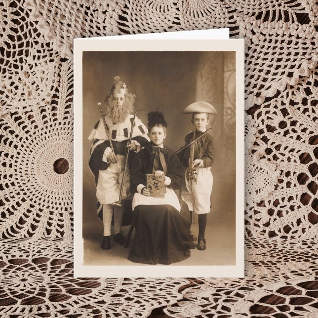 Vintage Kostümkarte Party Faltkarte Karte (Von Creator hochgeladen)