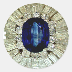 Vintage Kostümschmuck Rhinestones Diamonds Runder Aufkleber