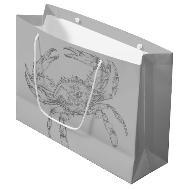 Vintage Krabbe große Geschenktasche Geschenktüte (Vorderseite Schrägansicht)