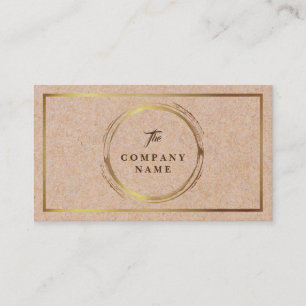 Vintage Kraft GEDRUCKTE Social Gold Visitenkarte