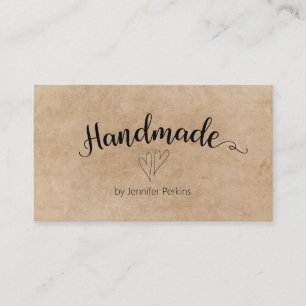 Vintage Kraft Minimalistisch Handmade Visitenkarte