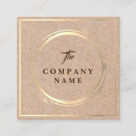 Vintage Kraftpapier DRUCKquadratische Quadratische Visitenkarte