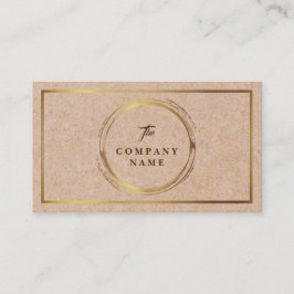 Vintage Kraftpapier DRUCKsozialgoldgeschäfts-Karte Visitenkarte