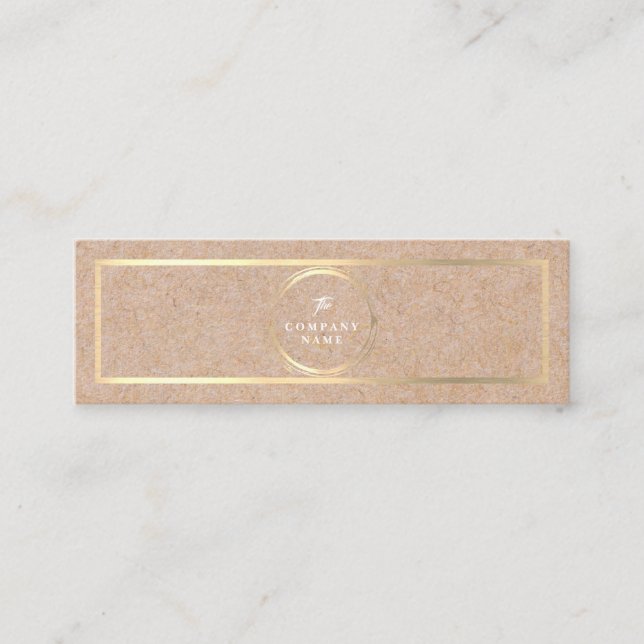 Vintage Kraftpapier DRUCKsozialminigeschäfts-Karte Mini Visitenkarte (Vorderseite)