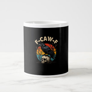 Vintage-Krähe F-Caw-F Rabe Vogel Humor Meme Lustig Jumbo-Tasse