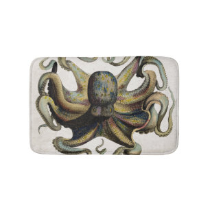 Vintage Kraken-Druck-Bad-Matte Badematte