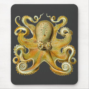 Vintage Kraken, Octopus Gamochonia, Ernst Haeckel Mousepad
