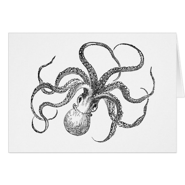 Vintage Kraken-Schablone (Vorderseite (Horizontal))