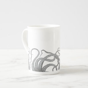 Vintage Kraken-Steampun Prozellantasse