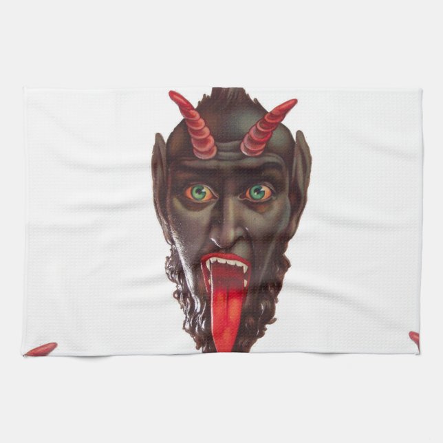 vintage Krampus Geschirrtuch (Horizontal)