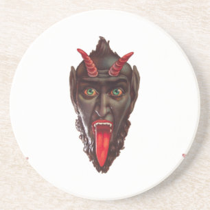 vintage Krampus Getränkeuntersetzer