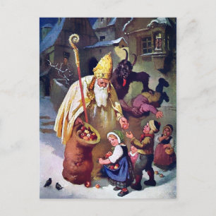 Vintage Krampus Postkarte