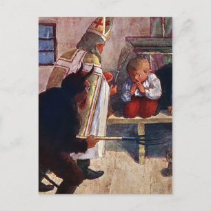 Vintage Krampus Postkarte