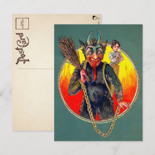 Vintage Krampus-Postkarte Postkarte