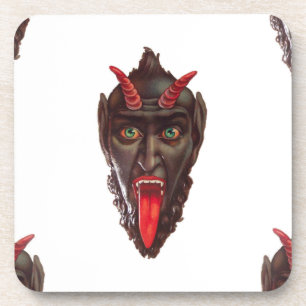 vintage Krampus Untersetzer