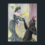 Vintage Krampus Weihnachtspostkarte Postkarte<br><div class="desc">Vintage Krampus Weihnachtspostkarte.</div>