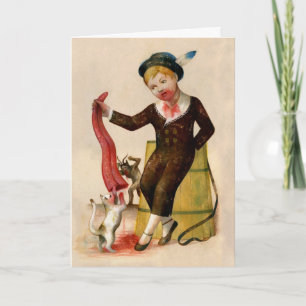 Vintage Krampus Zungen Weihnachtskarte Feiertagskarte
