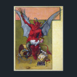 Vintage Krampusdisziplin Postkarte<br><div class="desc">Hochwertiges, individuell restauriertes Vintage-Image.</div>