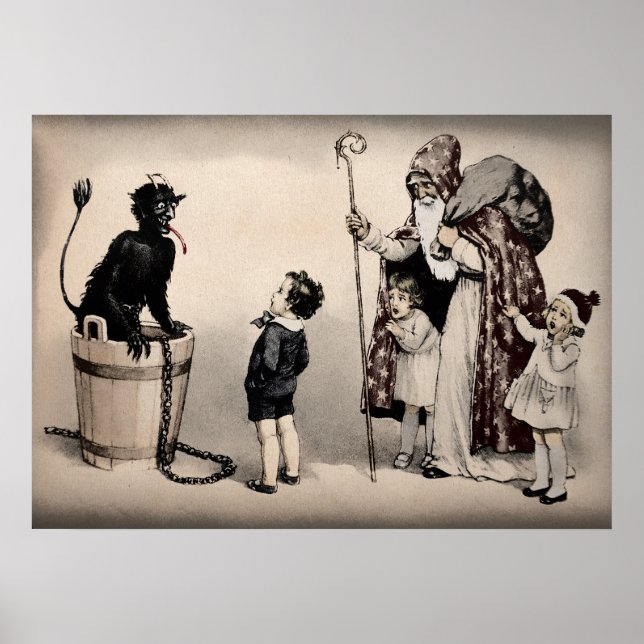 Vintage Krampuskunst Poster (Vorne)