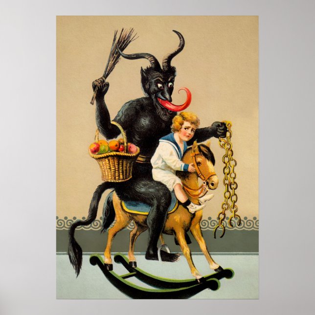 Vintage Krampuskunst Poster (Vorne)