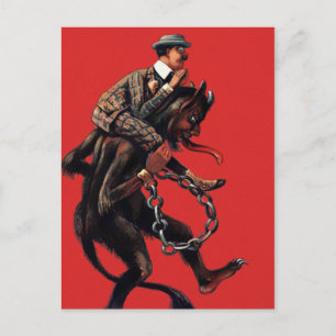 Vintage Krampuspostkarte Postkarte