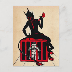 Vintage Krampuspostkarte Postkarte
