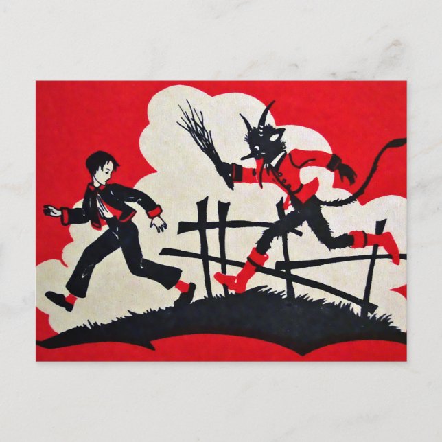 Vintage Krampuspostkarte Postkarte (Vorderseite)