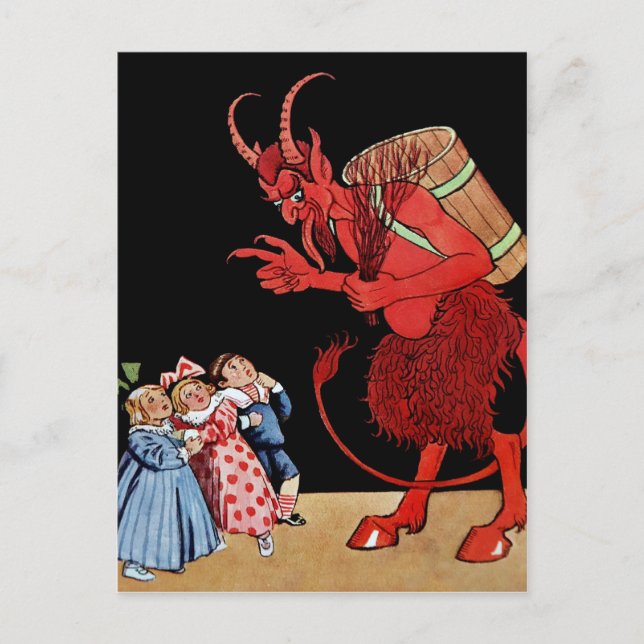 Vintage Krampuspostkarte Postkarte (Vorderseite)